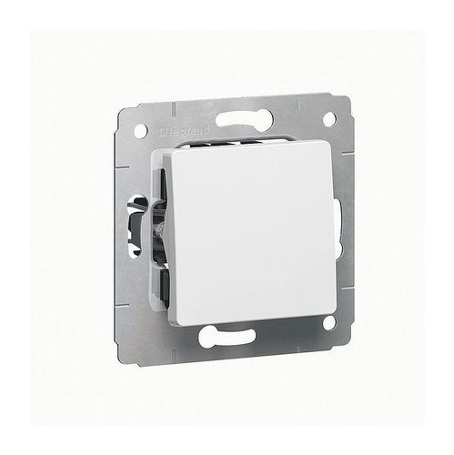 Выключатель 1-клавишный Legrand CARIVA, скрытый монтаж, белый