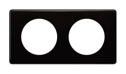 Рамка 2 поста Legrand CELIANE, черный глянец