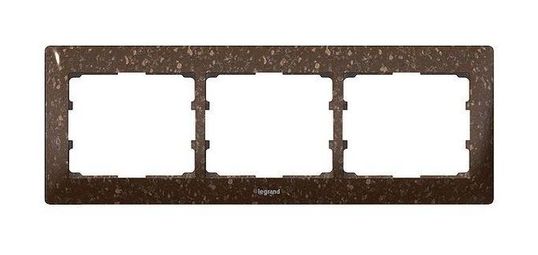 Рамка 3 поста GALEA LIFE, горизонтальная, corian какао